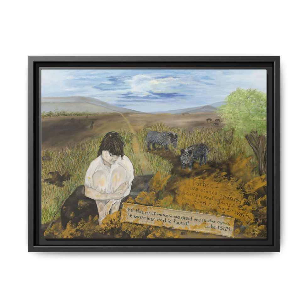 Thumbnail: Framed Lost Son Original Oil Painting