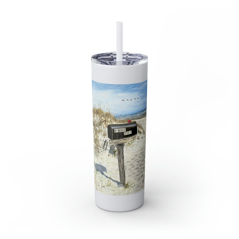 Thumbnail: Kindred Spirit Mailbox Sunset Beach Tumbler with Straw, 20oz