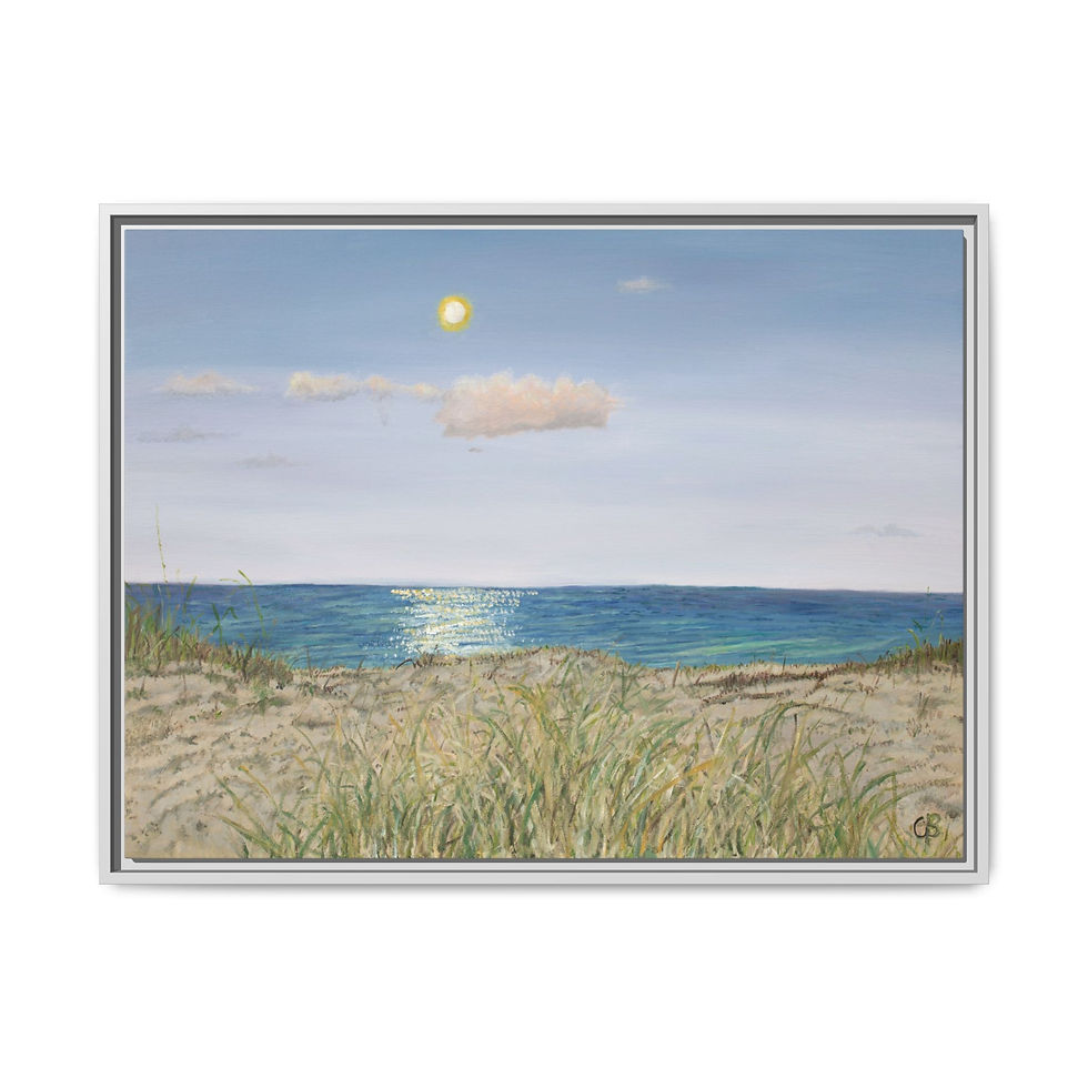 Thumbnail: Moonlight Reflections Florida Beach Ocean Scene Framed