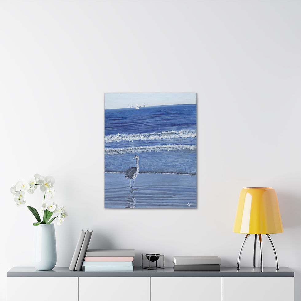 Thumbnail: Unframed Print, .75":  Coastal Beach Bird Heron Audubon Seabird