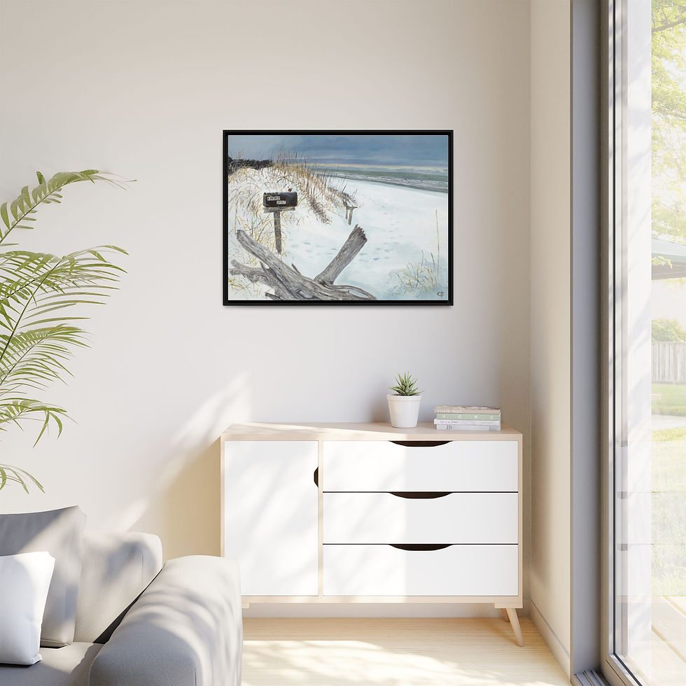 Thumbnail: Framed Kindred Spirit Winter Original Oil Painting Print