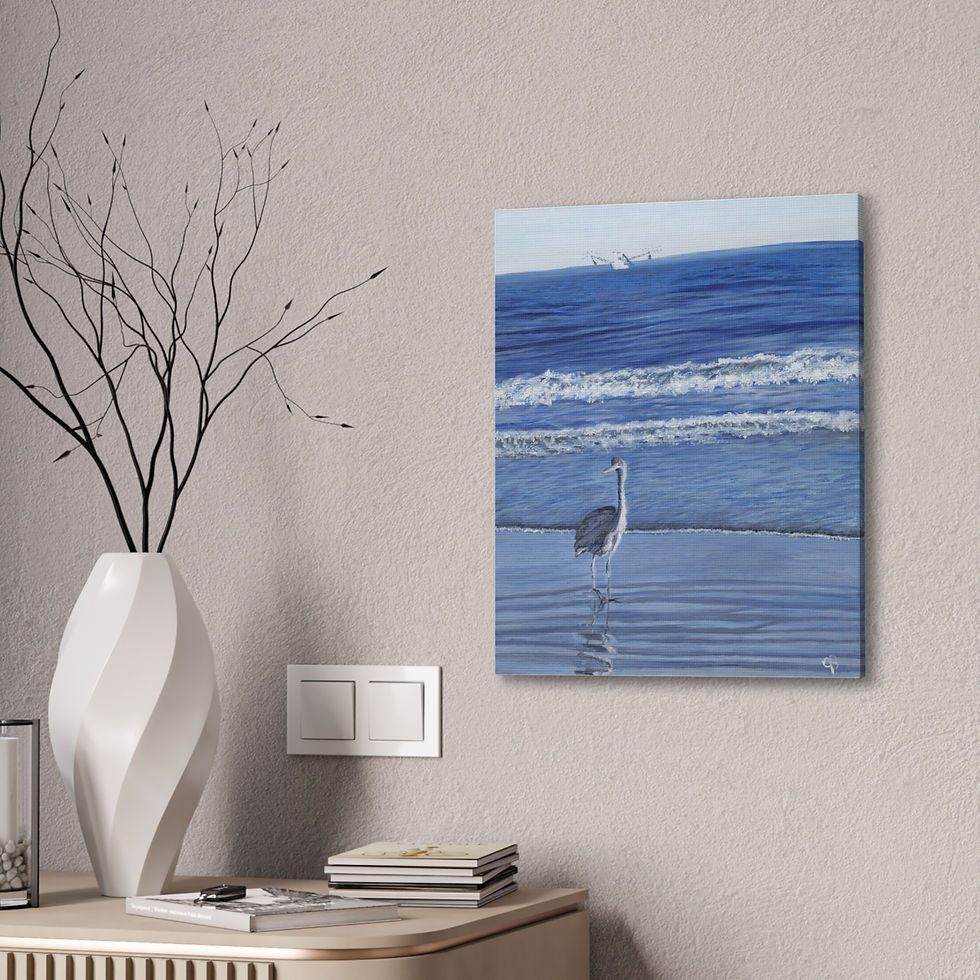Thumbnail: Unframed Print, .75":  Coastal Beach Bird Heron Audubon Seabird