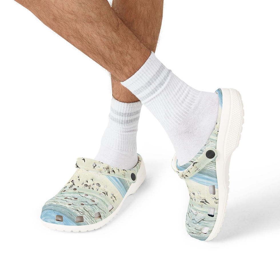 Thumbnail: Birds In Flight EVA Foam Rubber Shoes (AOP)