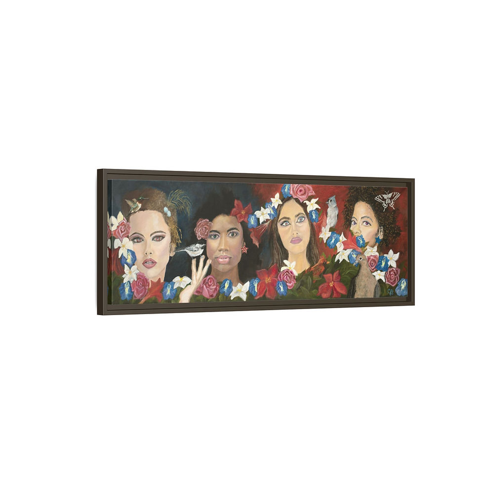 Thumbnail: Framed The Garden Party Original Oil Painting Print