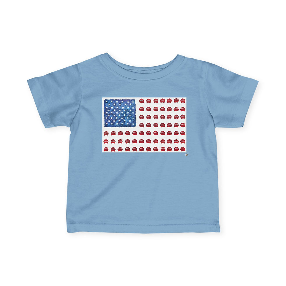 Thumbnail: MAGA Hat Flag Infant Fine Jersey Tee (MAGA Hat Flag with White Print Background)