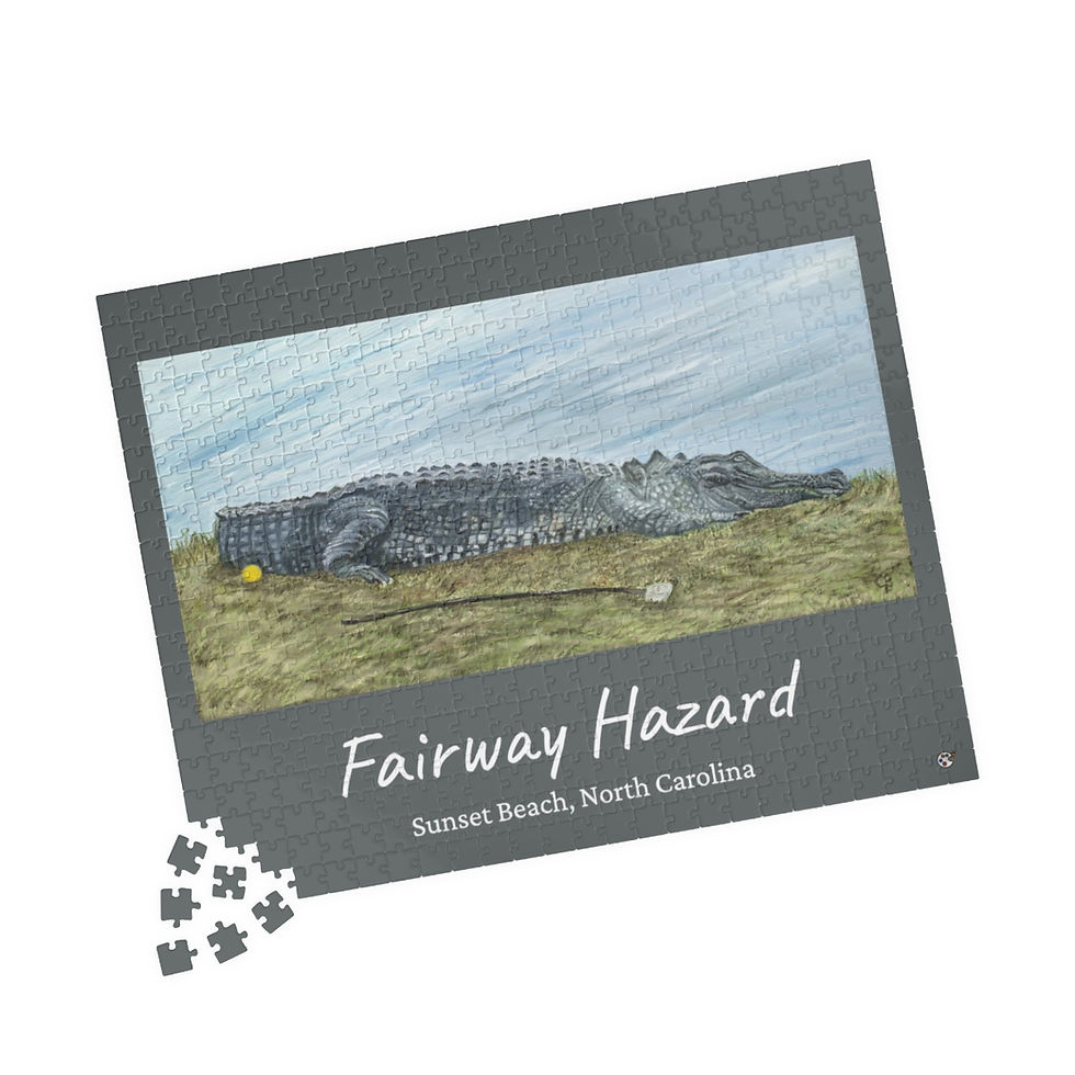 Thumbnail: Fairway Hazard Original Oil Painting Puzzle (110, 252, 500, 1014-piece)
