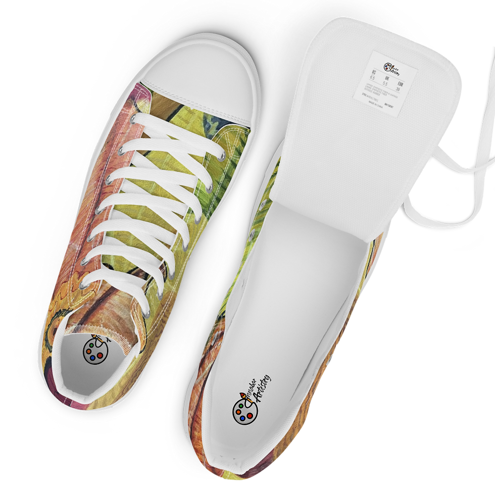 Thumbnail: Shelling For Chihuly Women’s high top canvas shoes