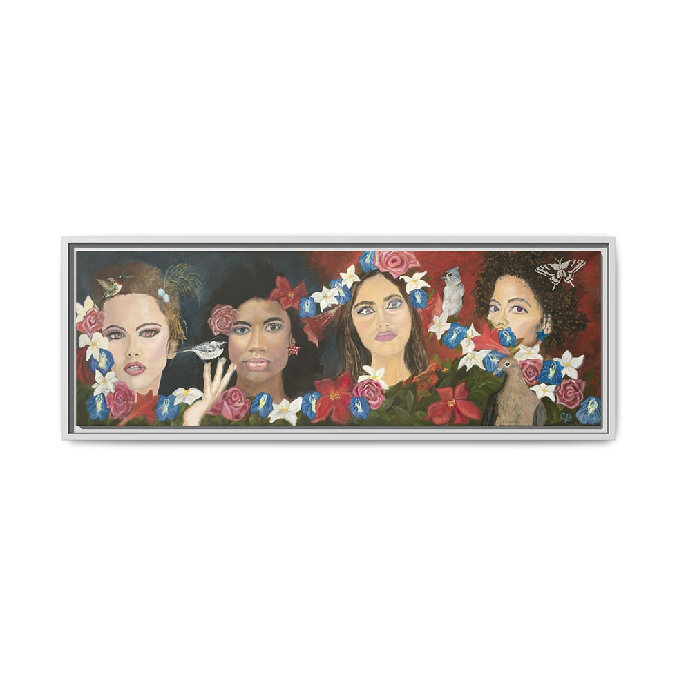 Thumbnail: Framed The Garden Party Original Oil Painting Print