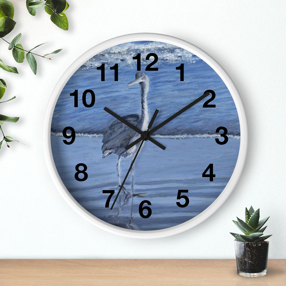 Thumbnail: Coastal Beach Bird Heron Audubon Seabird By Ocean On A Wall clock