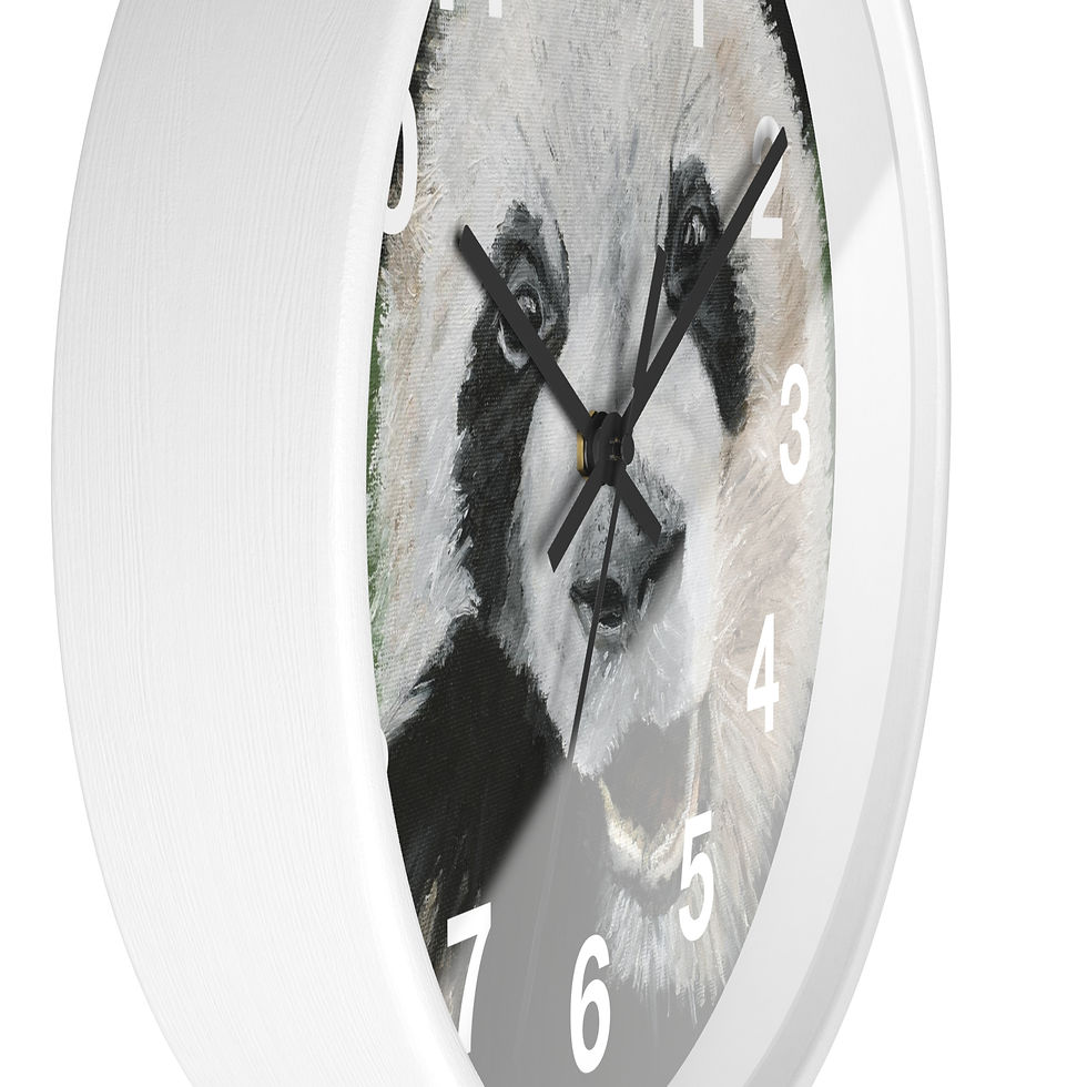 Thumbnail: Panda Bear Animal On A Wall clock With Numbers