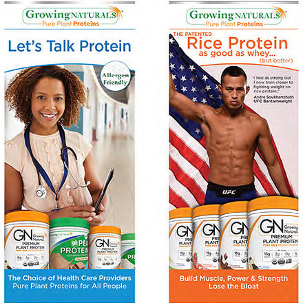 Plant protein trifold brochures