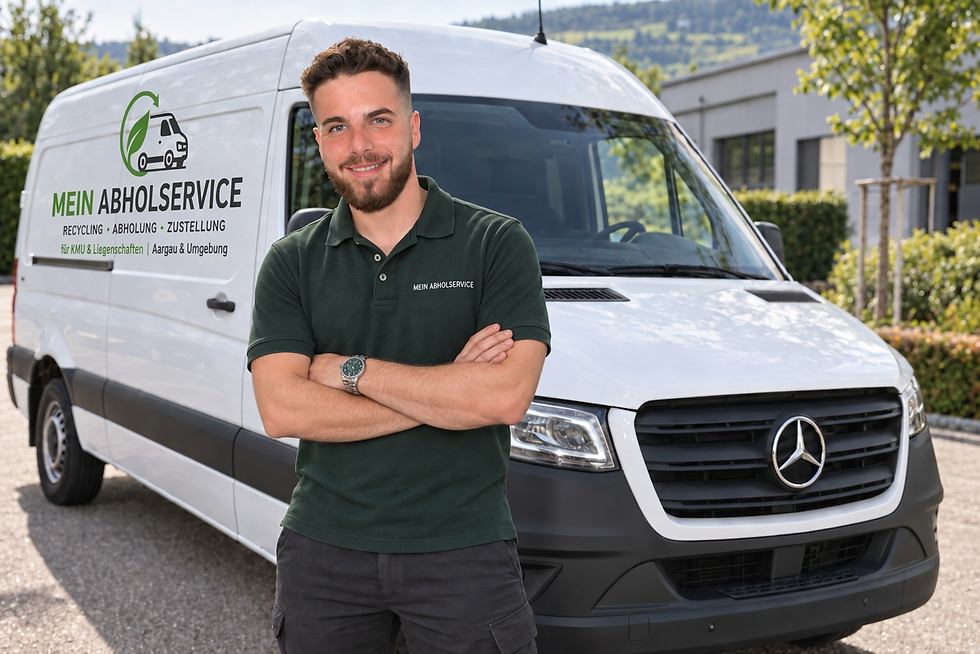 Ivan Majic vor einem Fahrzeug von Mein Abholservice