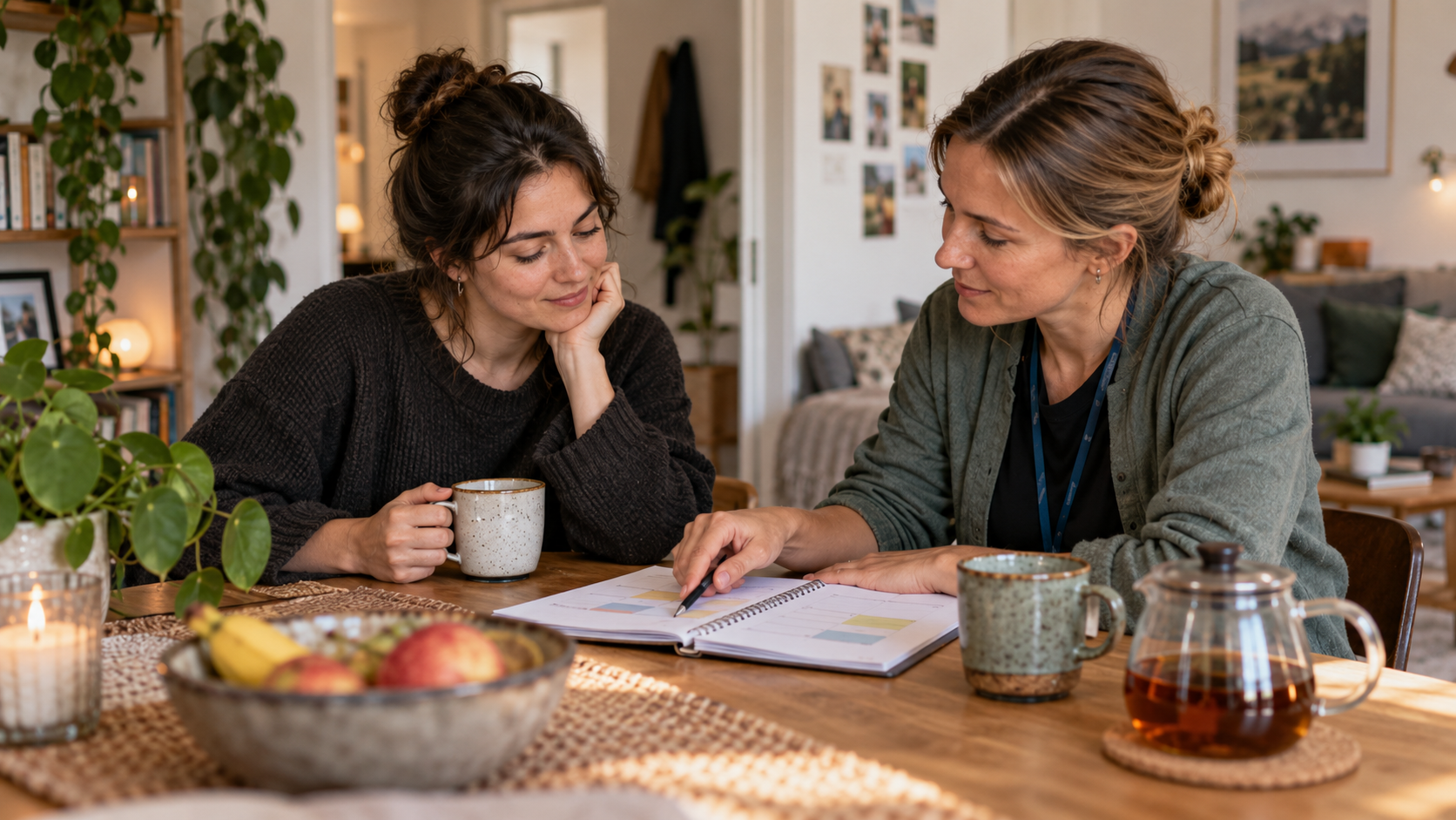 Psychiatrische Spitex und Klientin planen gemeinsam alltagsnahe Unterstützung