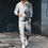 Thumbnail: 2 piece long sleeve pant set for men Multiple Colors Big Men Plus Sizes