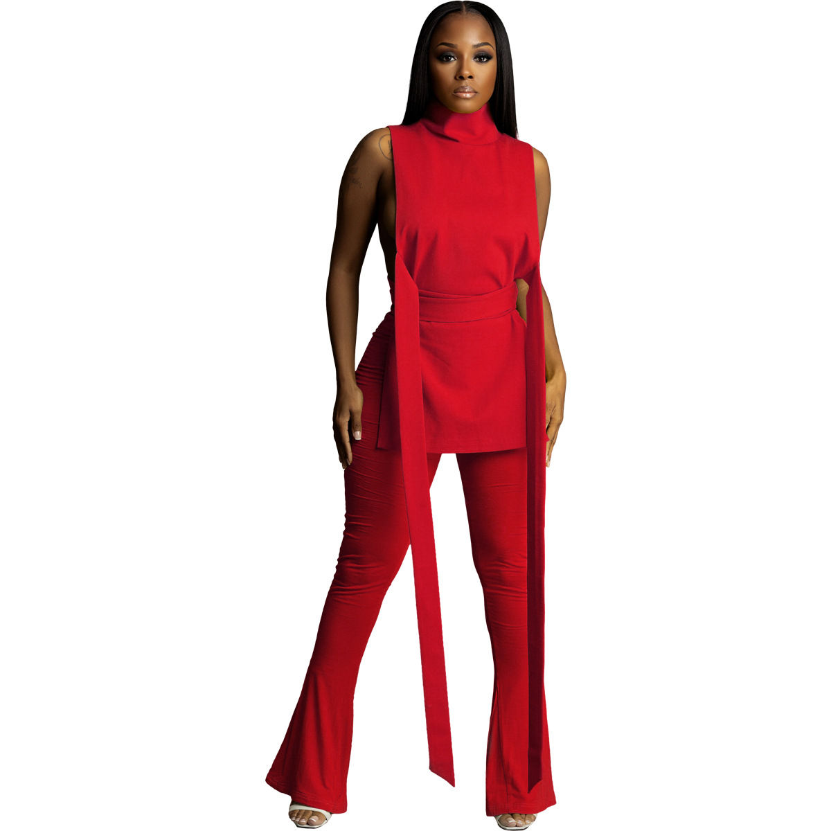 Sexy 2 Piece Legging Pants Set Sleeveless Top and Pants Multiple Colors