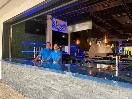 Outside bar area at the Hangout