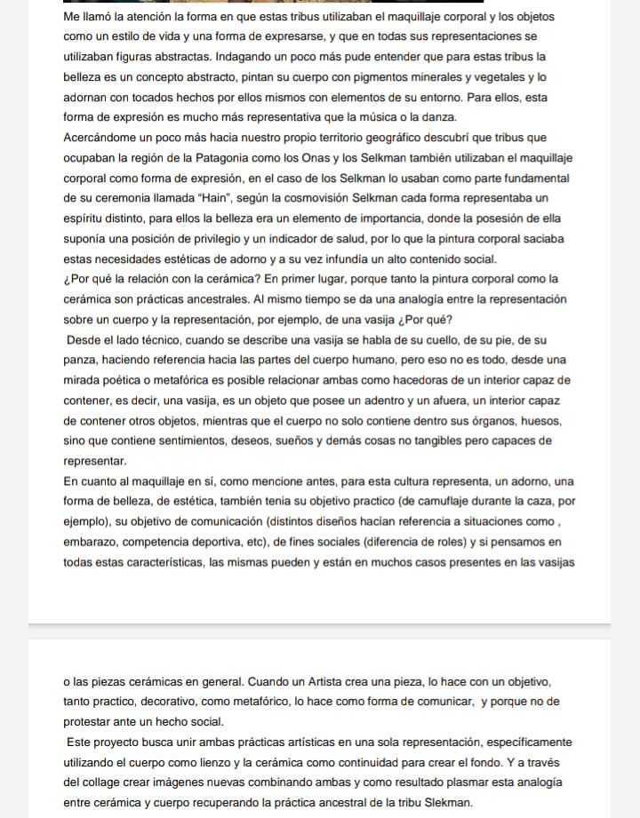 “El cuerpo como soporte”