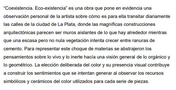 "Coexistencia. Eco-existencia" - boceto de montaje