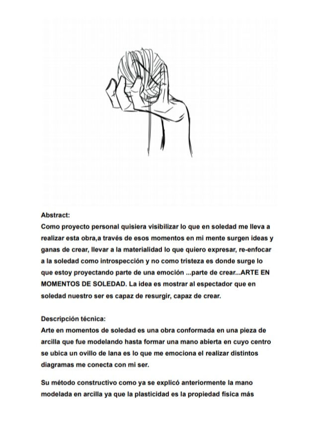 "Arte en momentos de soledad"