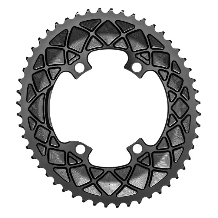 ABSOLUTE BLACK OVAL ROAD CHAINRINGS CR 2X 110/4 SHIMANO 9100-BLACK