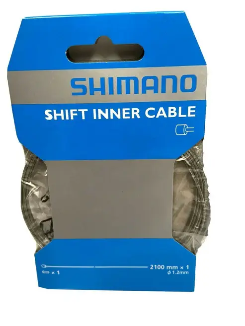 SHIMANO ROAD/MTB STEEL GEAR INNER WIRE 1.2 X 2100 + END CAP