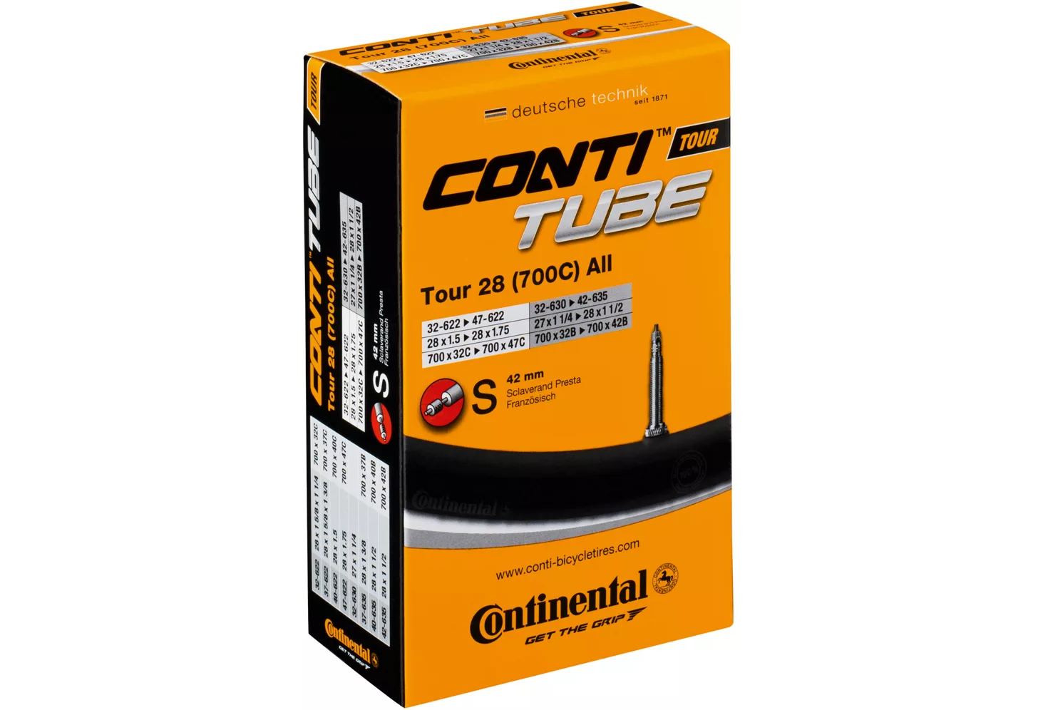 CONTINENTAL TOUR 28 ALL (700x32-47C) PRESTA TUBE 42MM