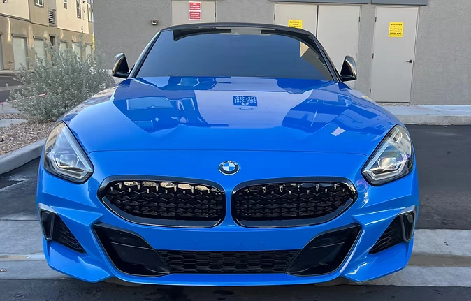 Car detailing on a bmw