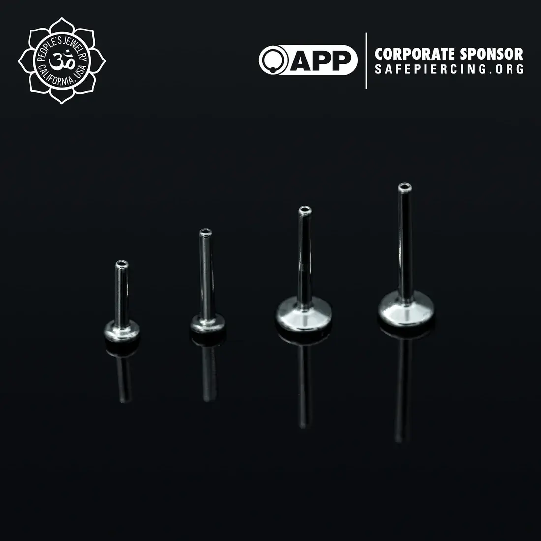 Implant Grade Titanium Threadless Labret Posts From People's Jewelry