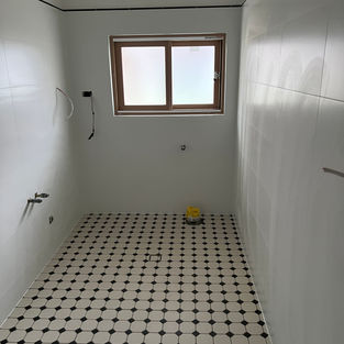 Tiles and grout completed