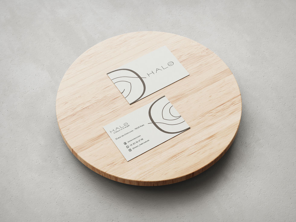 logo minimaliste HALO carte de visites