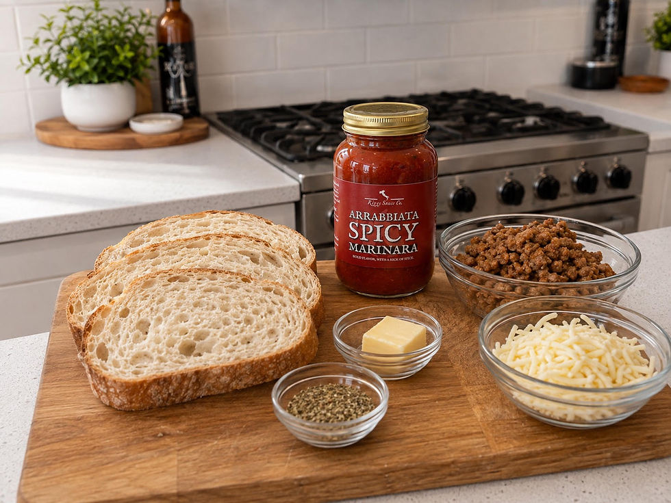 Riggs Sauce Recipes: Pizza Style Grilled Cheese Sandwich
