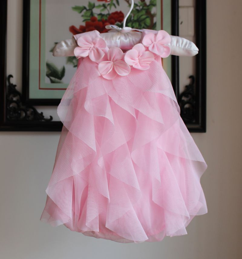 Thumbnail: Flowers Kids Girls Dress Toddler Infant Party Summer Chiffon Dresses Princess