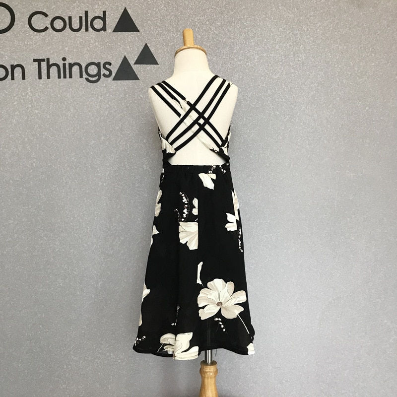 Thumbnail: Family New A Line Slim Dress Mother Daughter Matching Dresses Sexy Backless