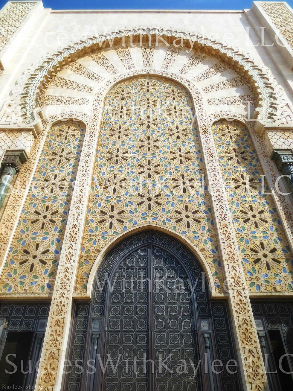 Tall door and archway in Morocco