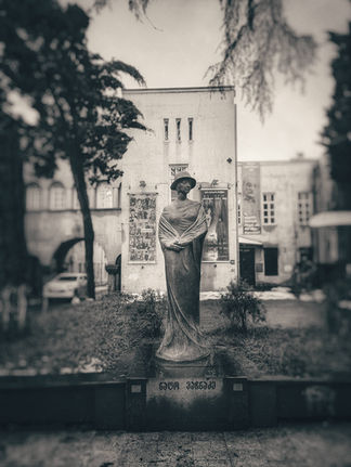 statue of a woman in tbilisi georgia