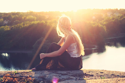Girl by a Lake