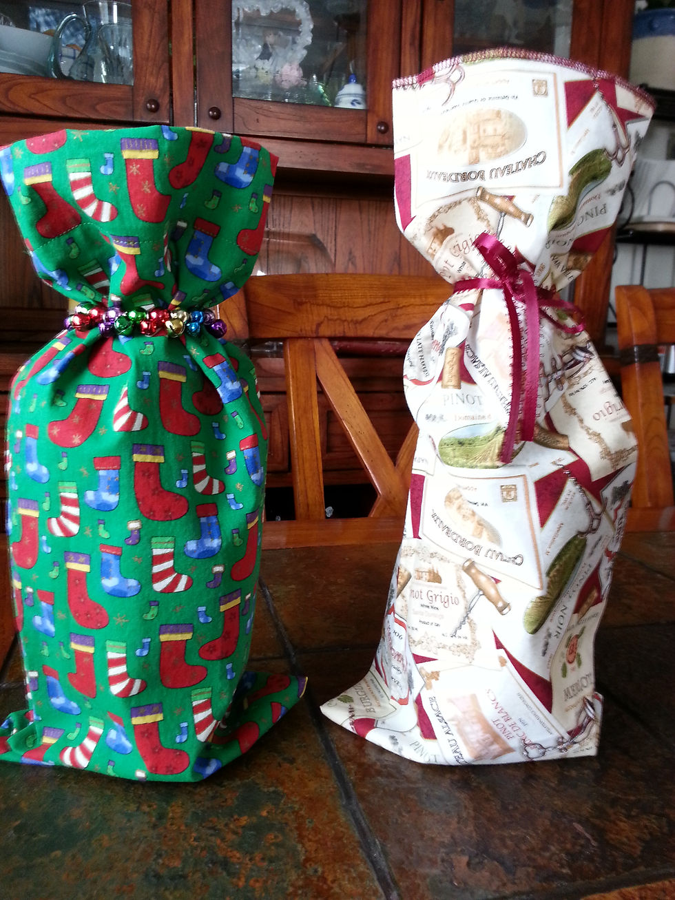Thumbnail: Hand Made Assorted Wine Bottle Gift Bags for 750ML