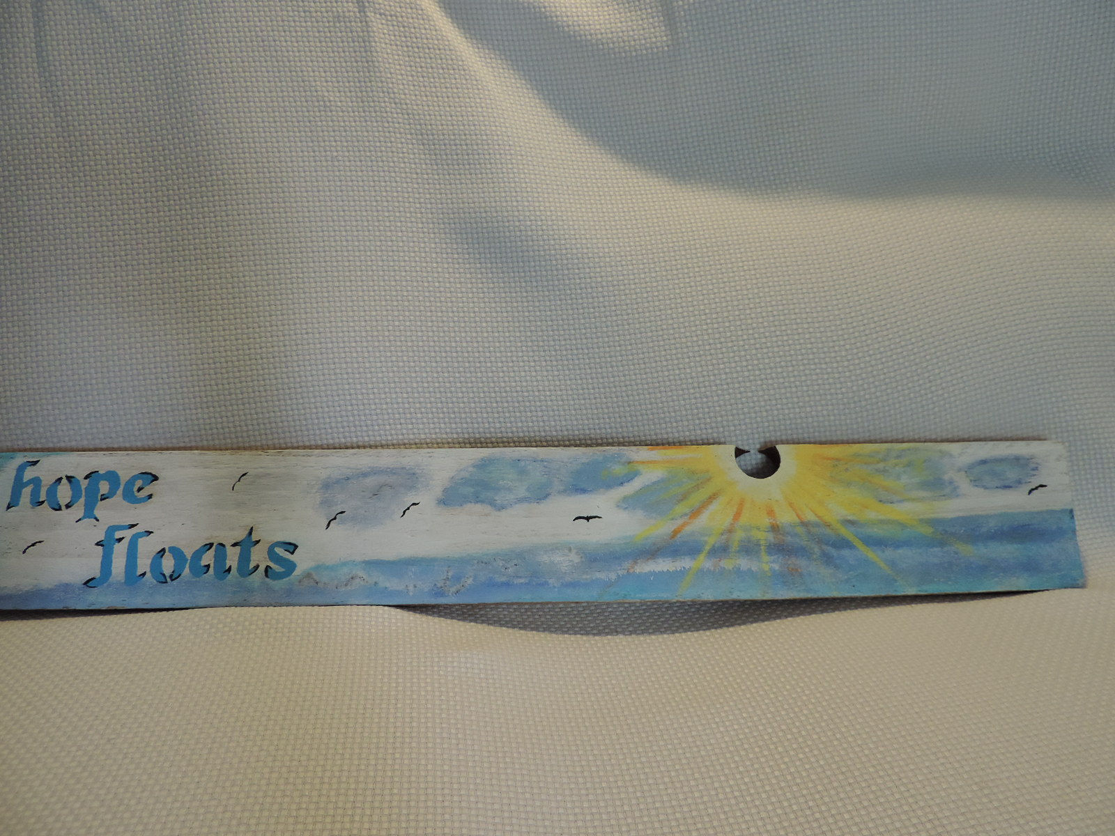 "Hope Floats" hand painted sign
