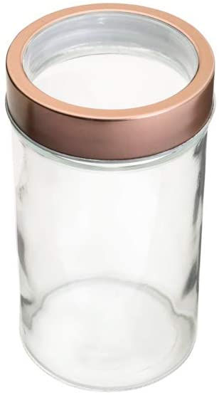 Pote de Vidro Tampa Cobre Rose Gold 500ml