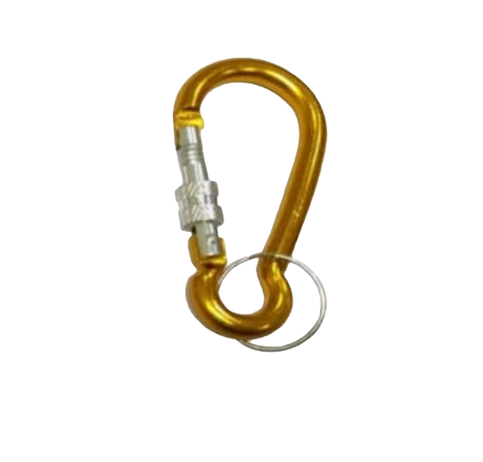 Chaveiro Mosquetão Com Trava AMARELO