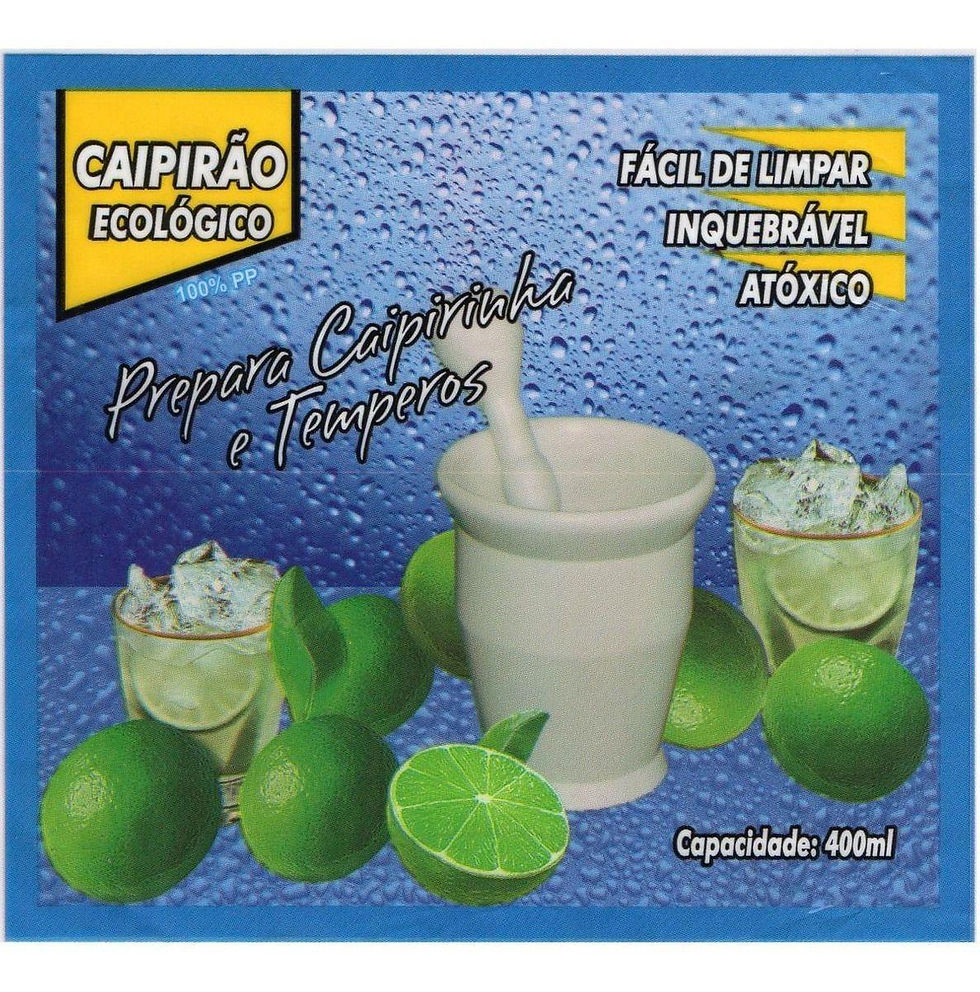 Miniatura: Pilão em Plástico com Socador CAIPIRINHA