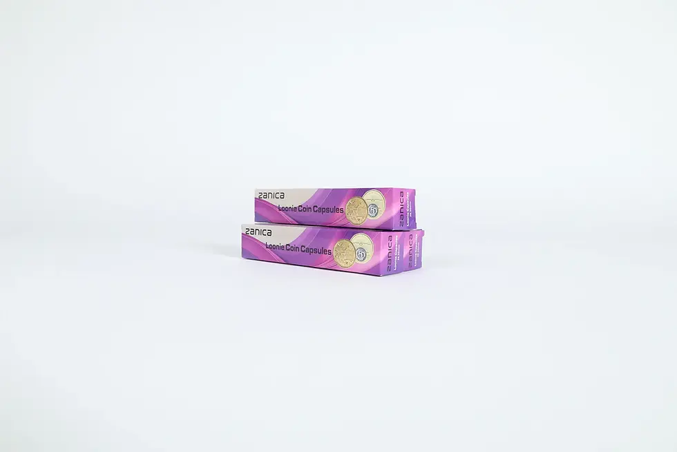 Thumbnail: Zanica Loonie Coin Capsules – Stackable Canadian $1.00 Coin Holders (Pack of 25)