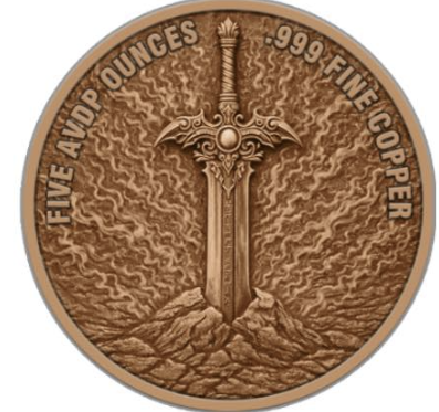Thumbnail: 5 oz Copper Round A Hero's Journey Colorized
