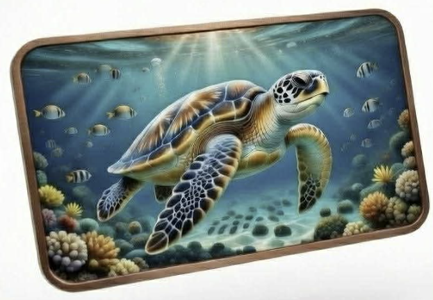 5oz Copper Colorized Art Bar Giant Sea Turtle