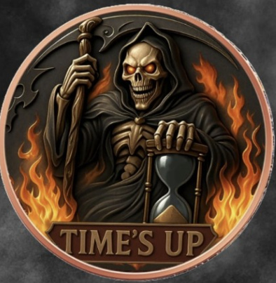 5oz Colorized Copper Round - Grim Reaper
