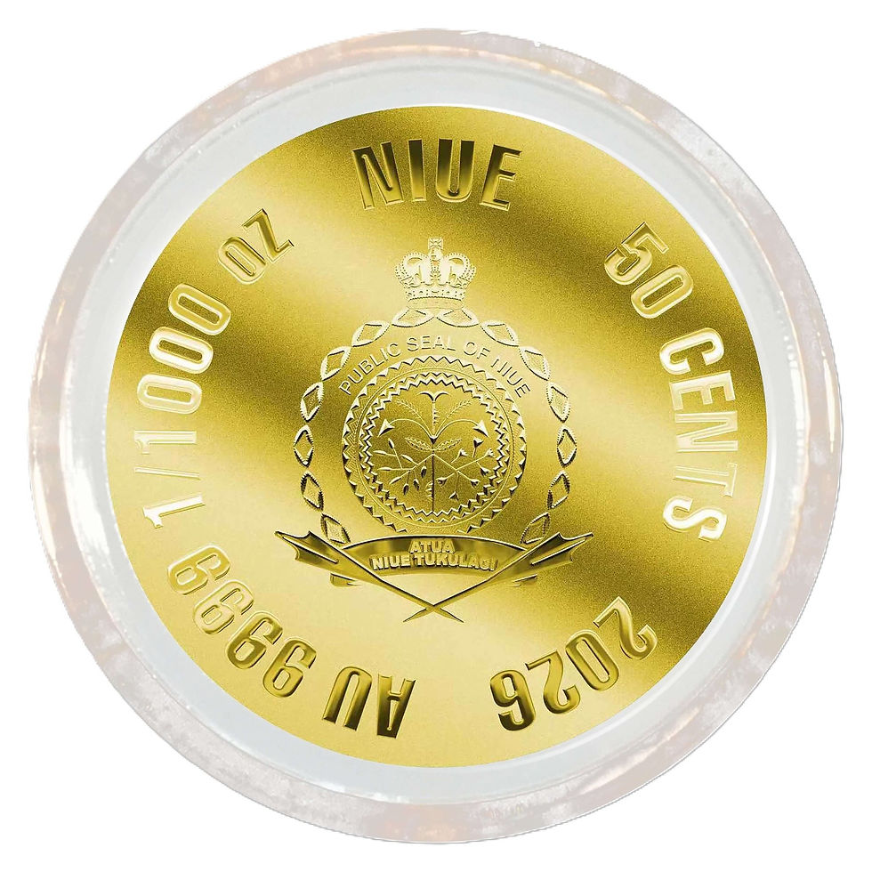 2026 Niue Athena 1/1000 oz .9999 Gold Coin in Card