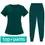 Miniatyrbild: Elastic High Quality Wholesale  Set Short Tops Pants Scrubs Suit