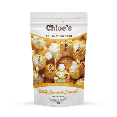 WHITE CHOCOLATE CARAMEL Chloe s Popcorn