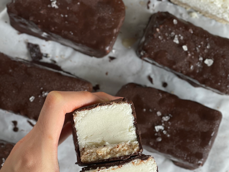 No Bake Chocolate-Covered Coconut Bars