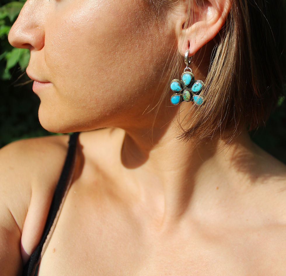 Thumbnail: Blue ridge/Opal Naja earrings 